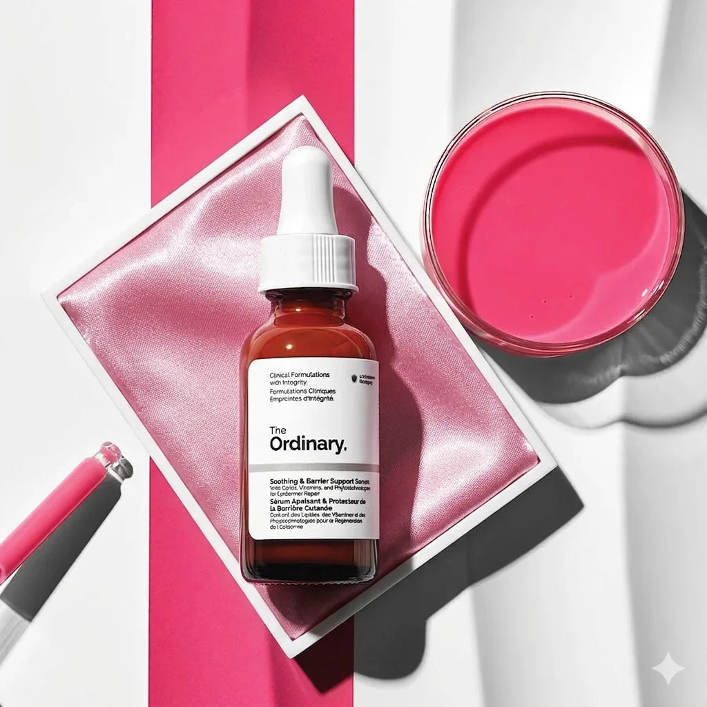 The Ordinary serum texture pink soothing formula
