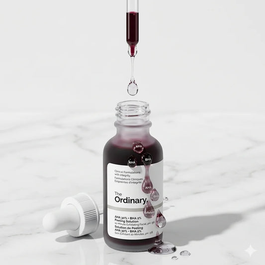 The Ordinary AHA 30 BHA 2 peeling solution red serum bottle