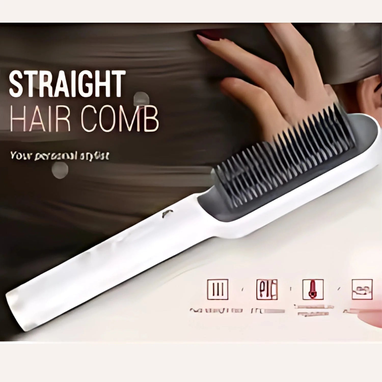 Professional Electric Hair Straightener Comb Brush Cyntinostore