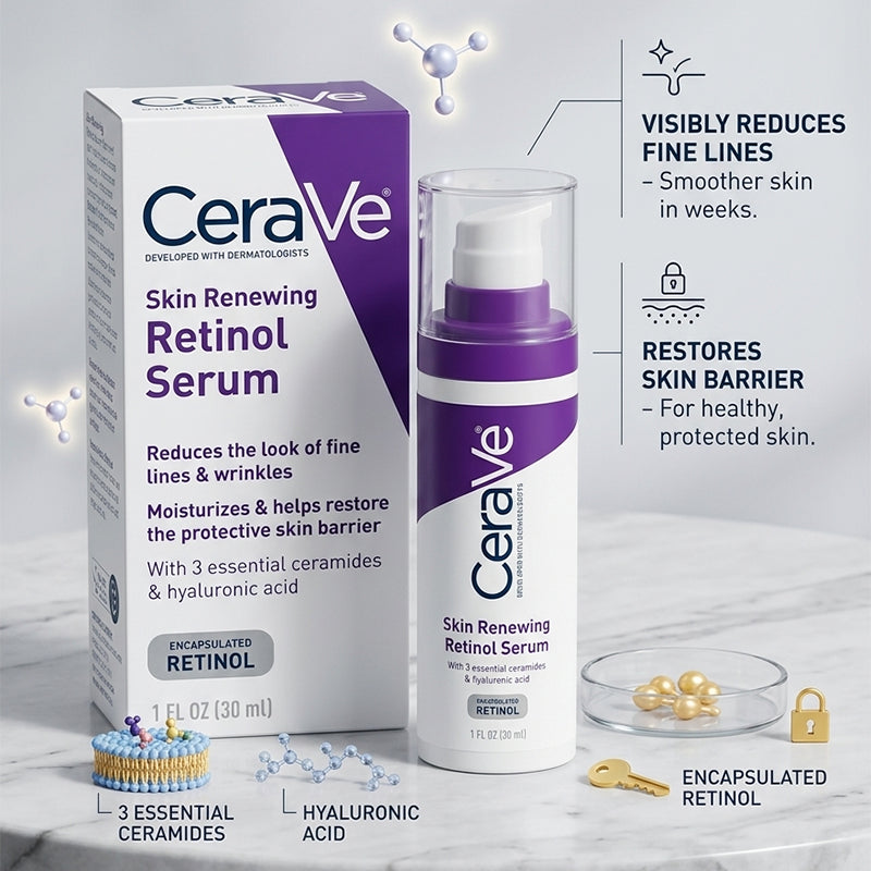 CeraVe retinol serum for acne marks anti aging skin care Pakistan