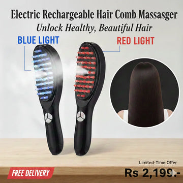 Electric Massage Comb Scalp Massager for Hair Growth & Stress Relief