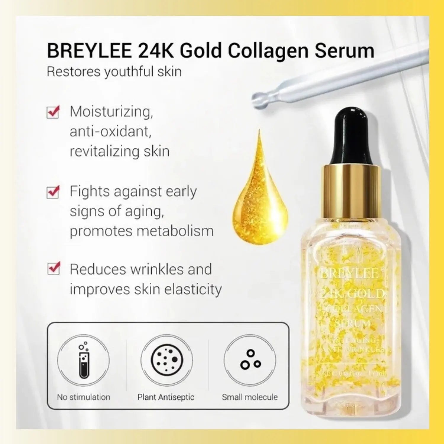 Golden Magical 24K  Face Serum 99.9% Pure Gold, Brightening & Moisturizing Cyntinostore
